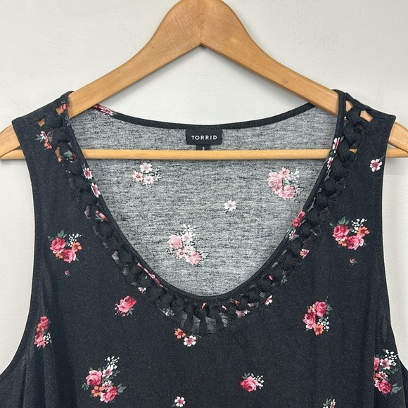 Torrid Heritage Slub V-Neck Macrame Tank Sz 3X - Picture 6 of 11